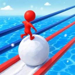 Biểu tượng Snow Race 3D: Fun Ball Racing